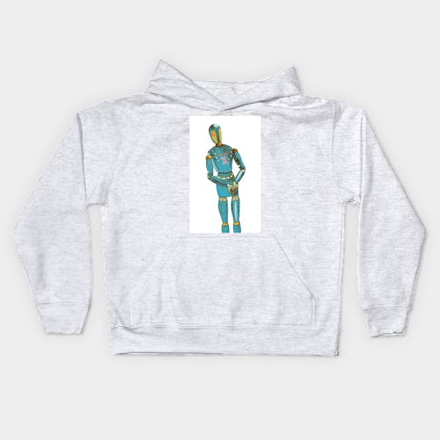 Pencil robot Kids Hoodie by grantwilson